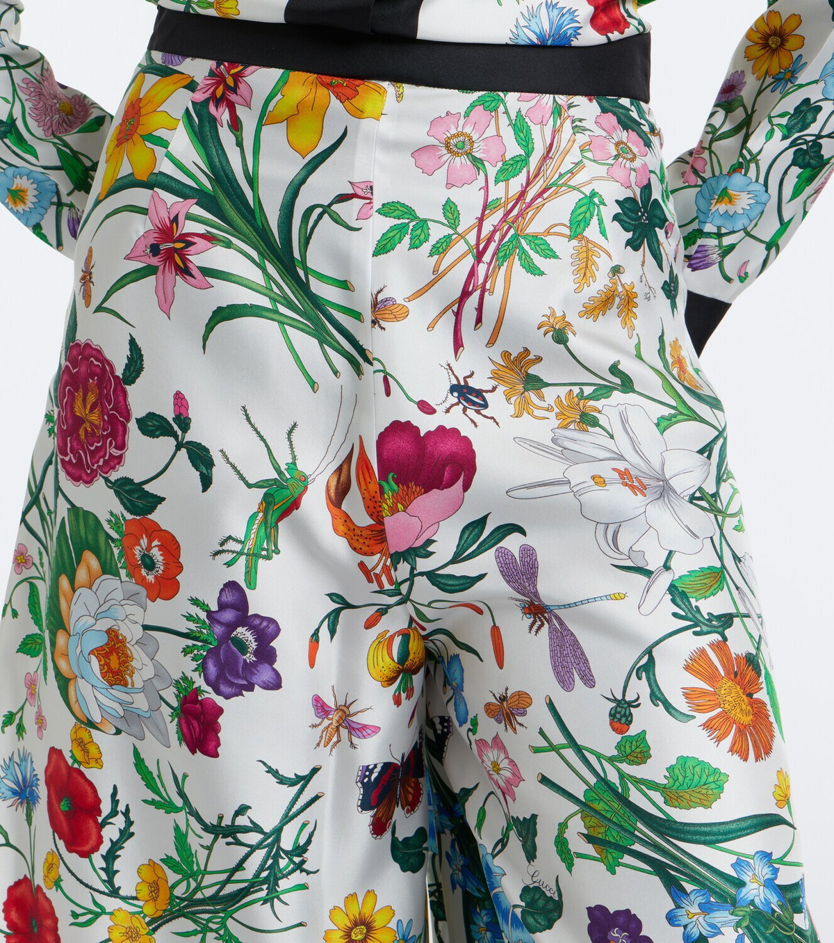 Gucci Gucci Flora silk twill culottes
