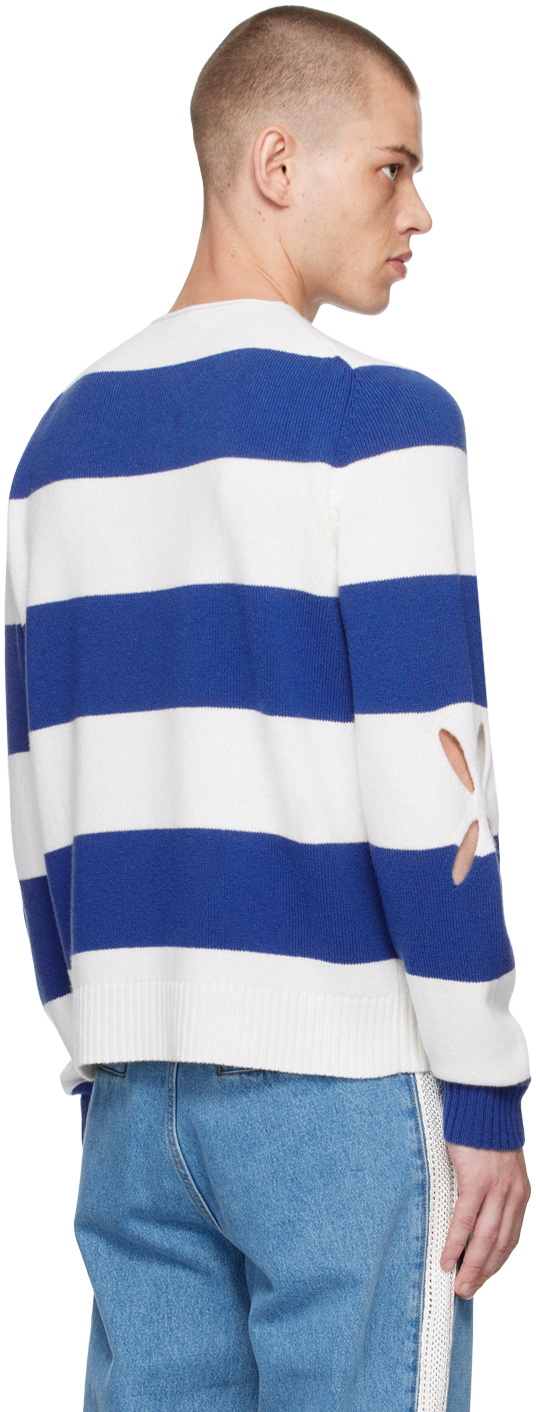 Stefan Cooke Blue & White Rugby Long Sleeve Polo Stefan Cooke Stefan Cooke Blue & White Rugby Long Sleeve Polo Stefan Cooke