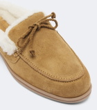 Yves Salomon Shearling-lined suede mules