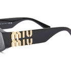 Miu Miu Eyewear Women's 11WS Sunglasses in Black/Dark Grey