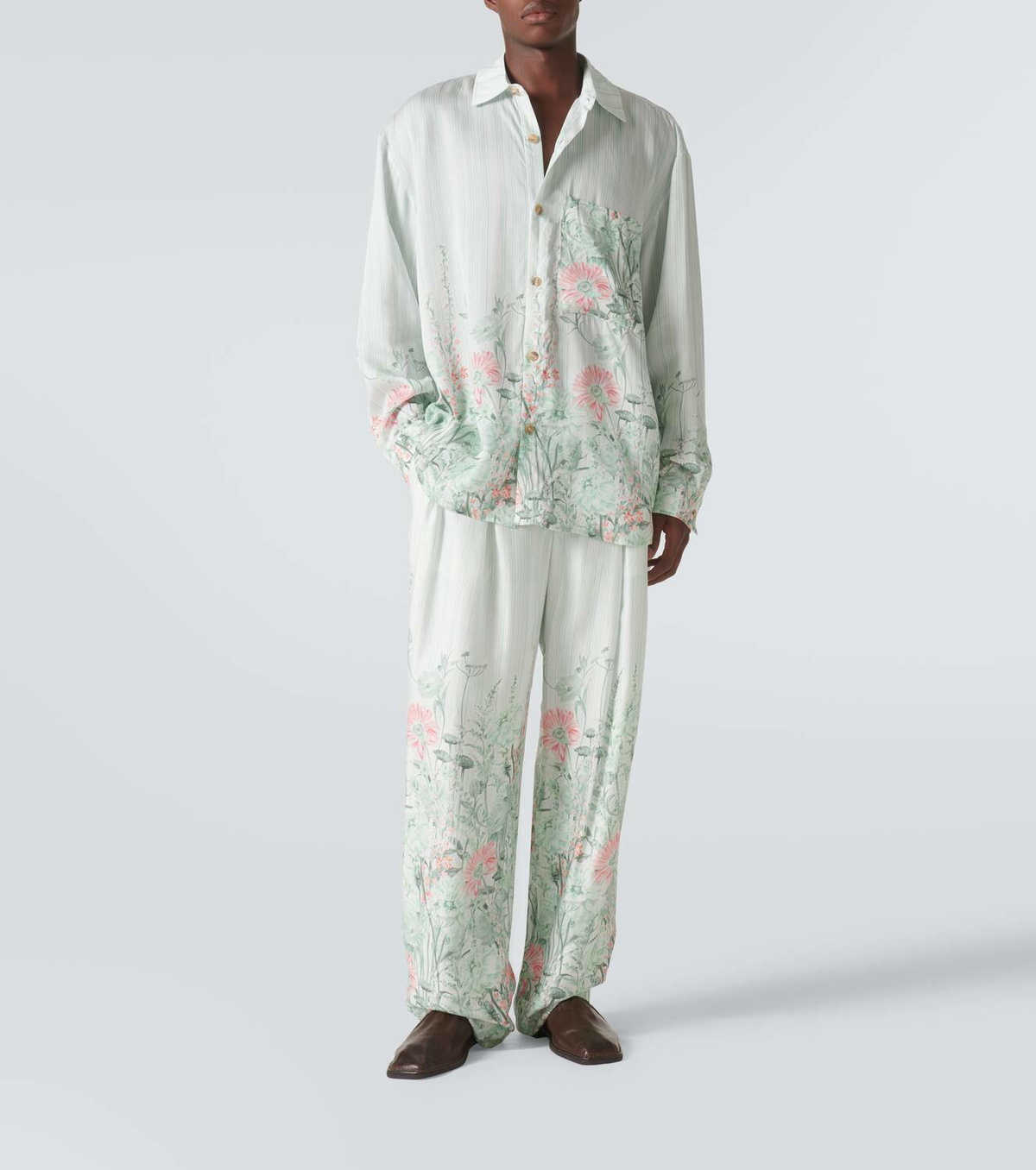 King & Tuckfield Grant floral wide-leg pants