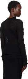ISSEY MIYAKE Black Ambiguous Wool Sweater