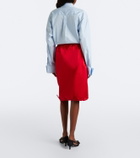 Prada Silk satin midi skirt
