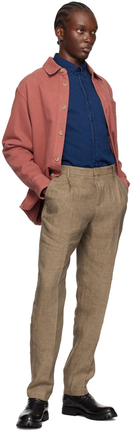 Sunspel Indigo Button-Down Denim Shirt
