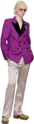 Gucci Purple Double-Breasted Blazer