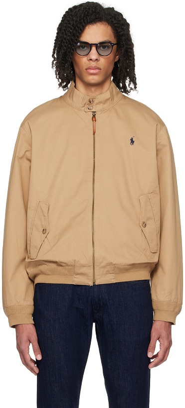 Photo: Polo Ralph Lauren Brown Embroidered Bomber Jacket