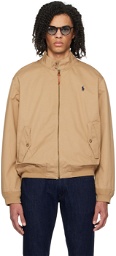 Polo Ralph Lauren Brown Embroidered Bomber Jacket