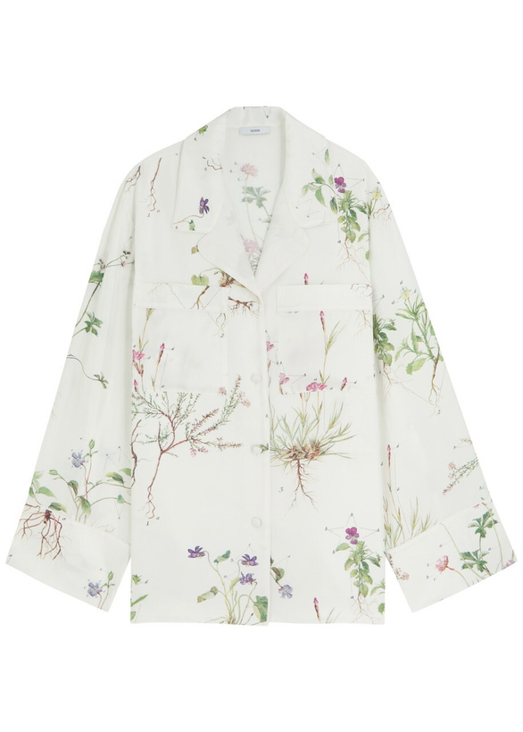 Photo: Erdem Printed Silk Pyjama Shirt Multi Floral