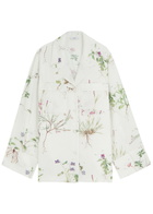 Erdem Printed Silk Pyjama Shirt Multi Floral