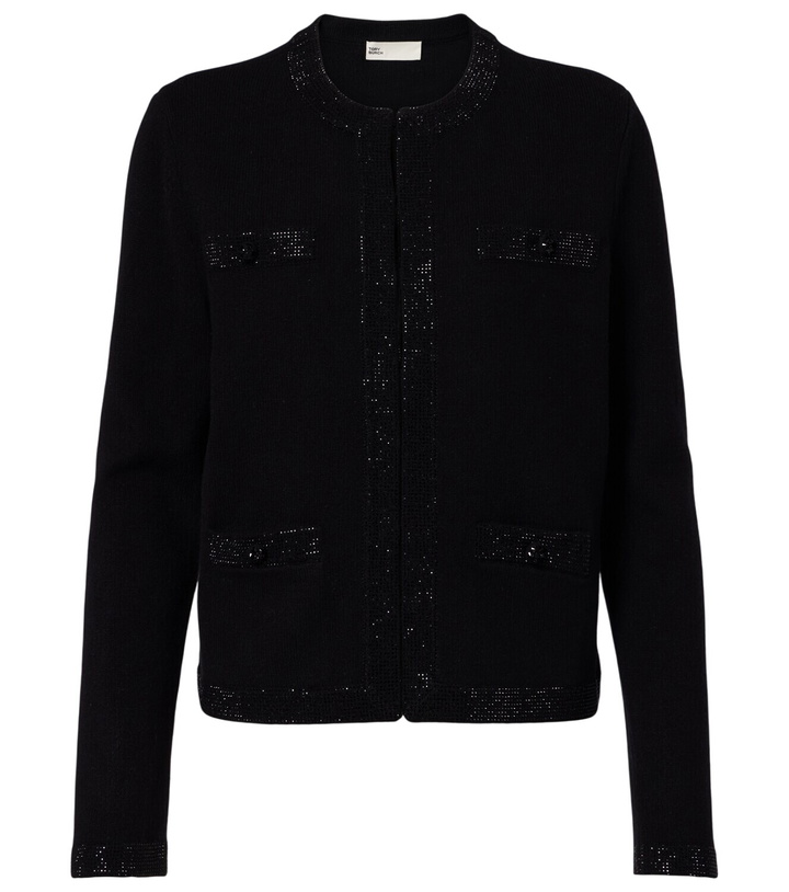 Photo: Tory Burch Embellished wool-blend cardigan