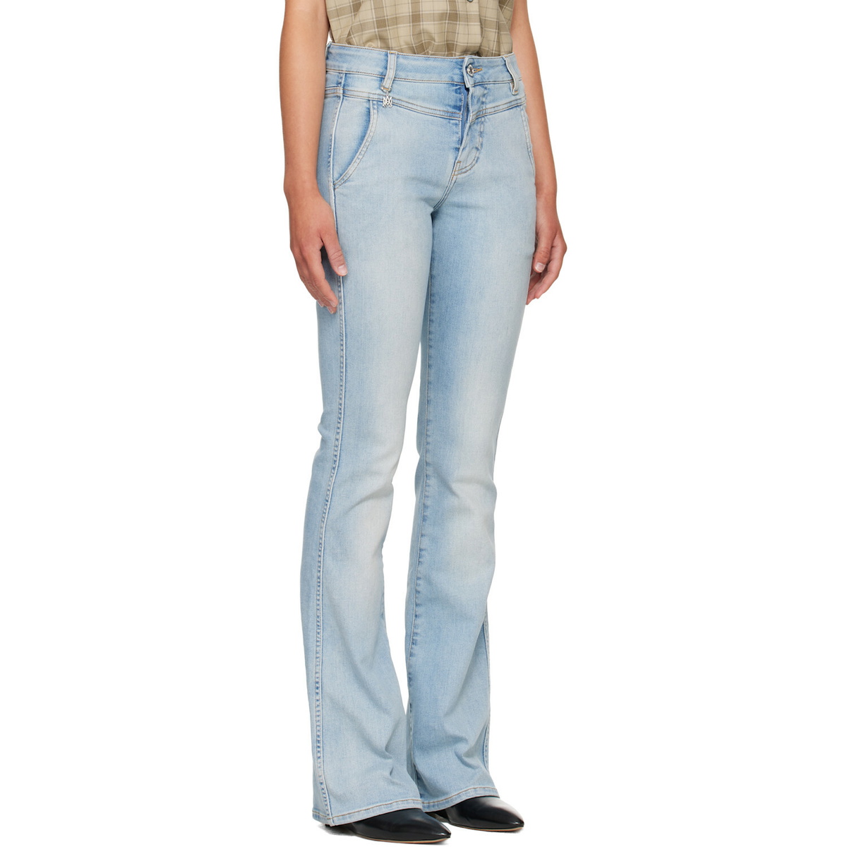 AMIRI Blue Skinny Flare Jeans