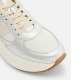 Hogan Maxi I Active leather-trimmed sneakers