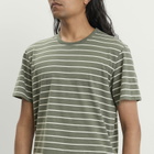 END. x Ronning Men's Striped T-Shirt in Sage Green Stripe