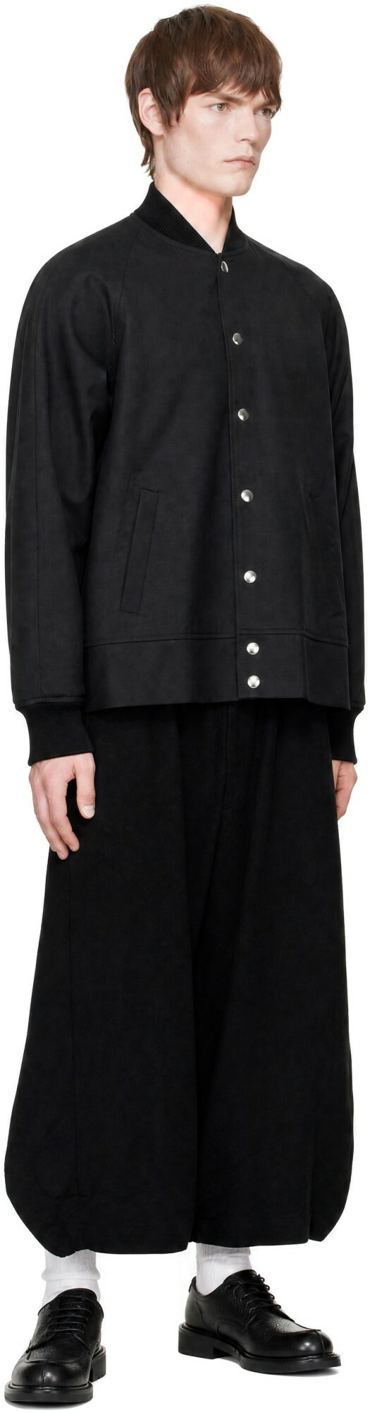 Black Comme des Garçons Black Glen Check Bomber Jacket