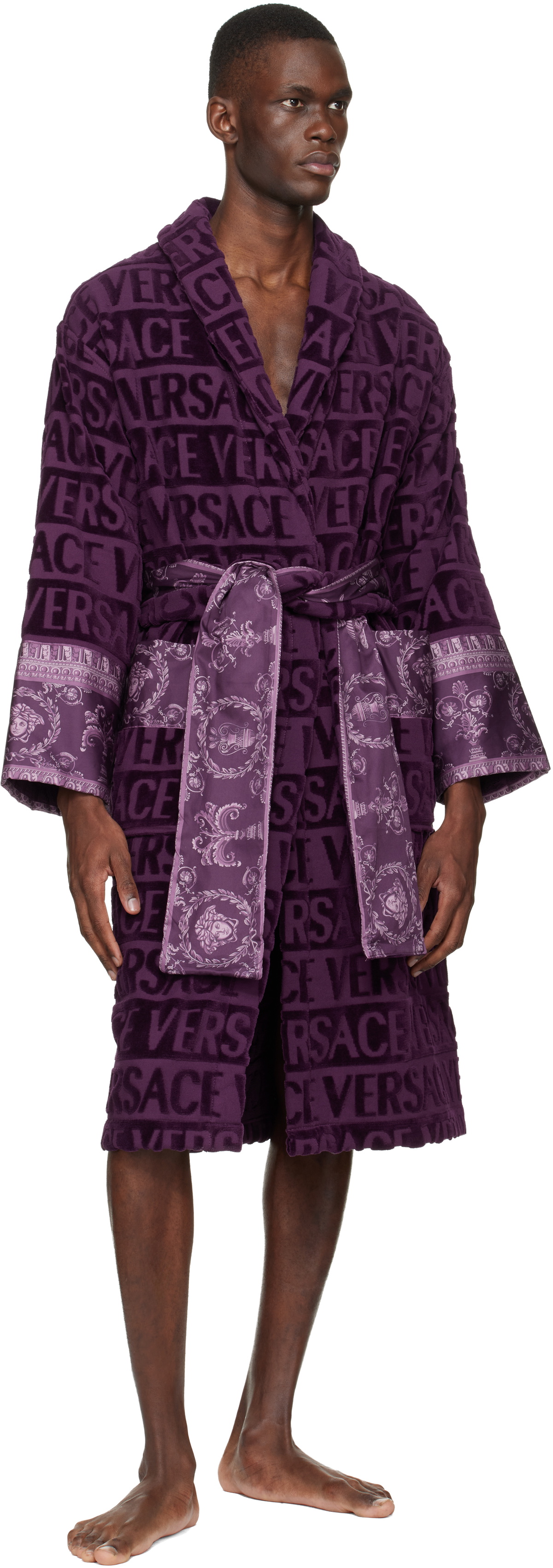 Versace Purple 'I Heart Baroque' Bathrobe