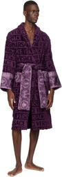 Versace Purple 'I Heart Baroque' Bathrobe