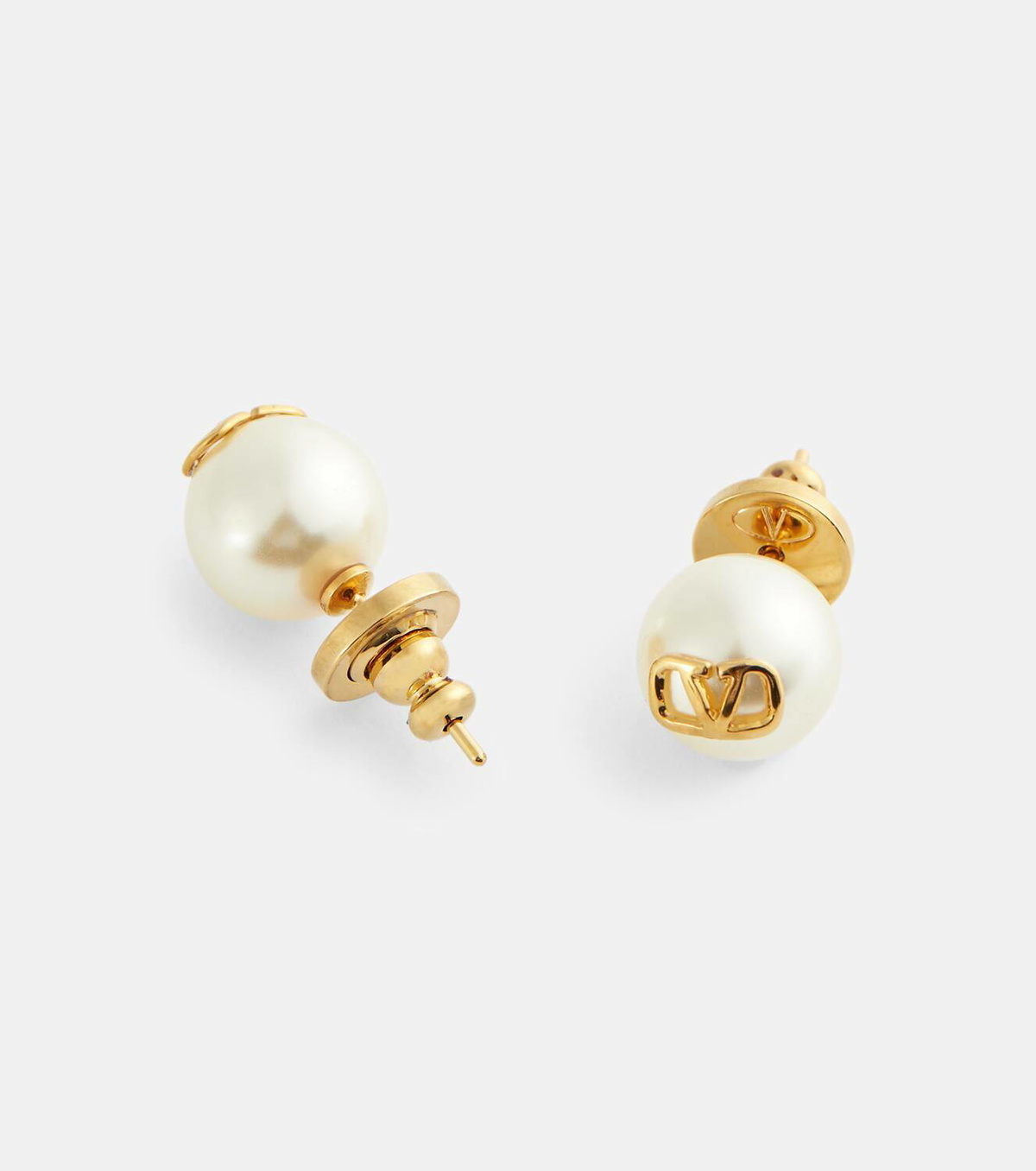 Valentino VLogo faux pearl stud earrings
