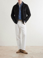 RRL - Embroidered Suede Jacket - Black