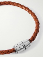 Montblanc - Meisterstück 3-Ring Stainless Steel and Woven Leather Bracelet - Brown