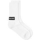 Neighborhood Men's Logo Heel Sock in White