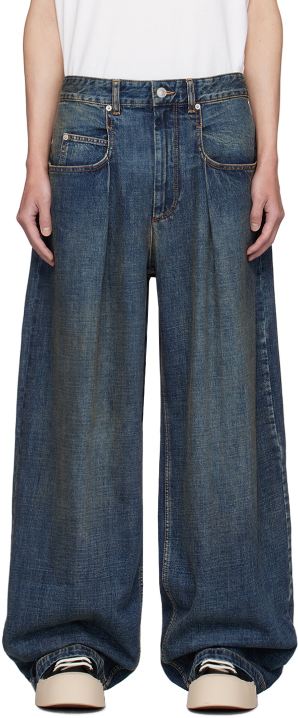 i*z様 ISABEL MARANT/LOOSEFIT BLUE DENIM ISABEL MARANT Vetan high-rise Boyfriend Jeans | Blue | FARFETCH