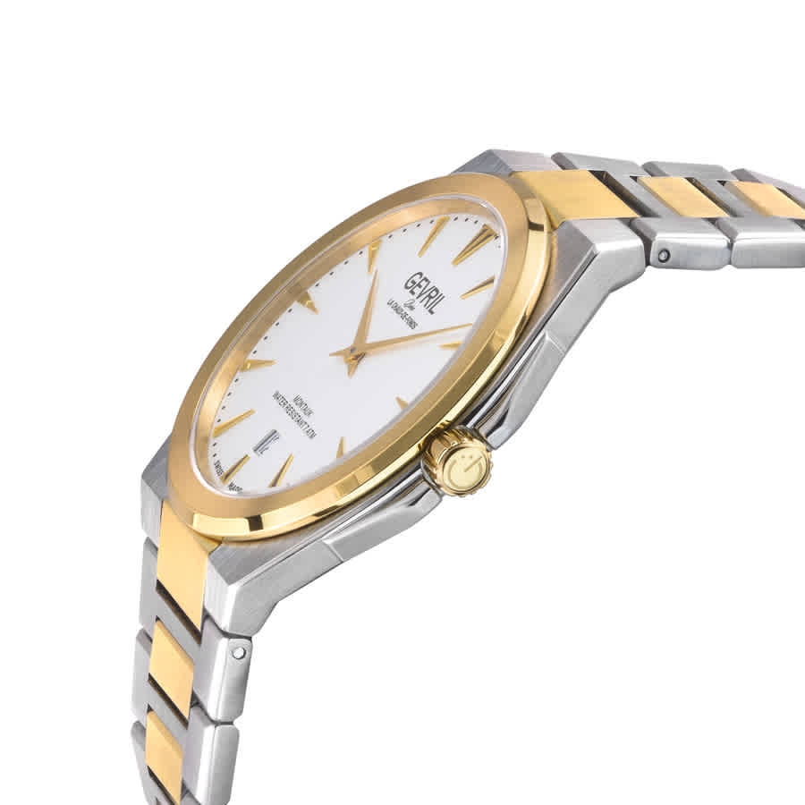 Gevril Montauk Quartz White Dial Mens Watch 49904B