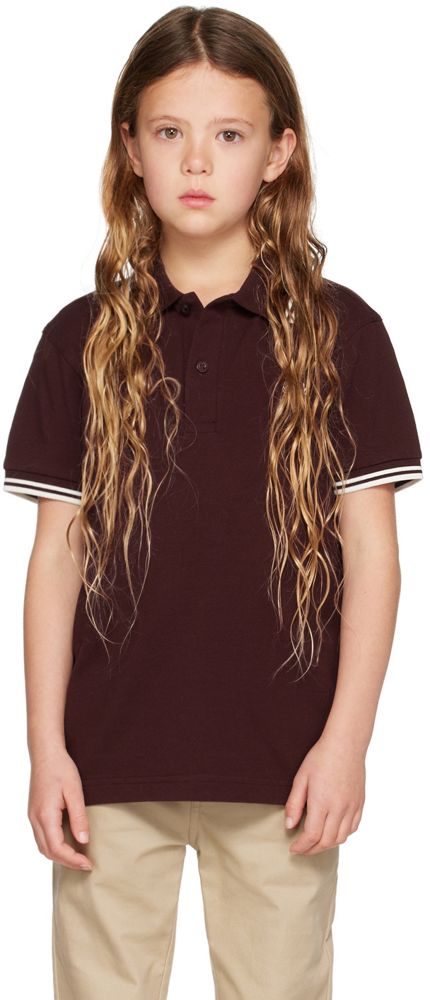 Fred Perry Kids Burgundy Twin Tipped Polo Fred Perry