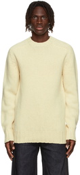 Jil Sander Yellow Wool Ribbed Sweater