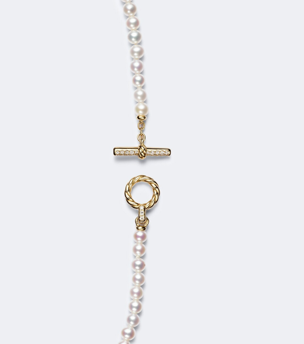 David Yurman Pearl Classics Petite 18kt gold necklace with freshwater pearls and diamonds