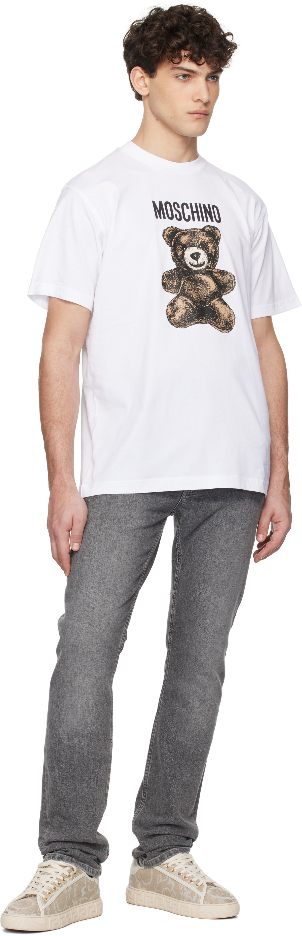 Moschino Red & White Teddy Bear T-Shirt Set