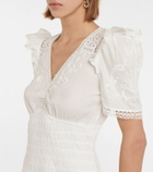 LoveShackFancy Rena embroidered cotton minidress