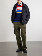 Noah - Striped Organic Cotton Sweater - Blue