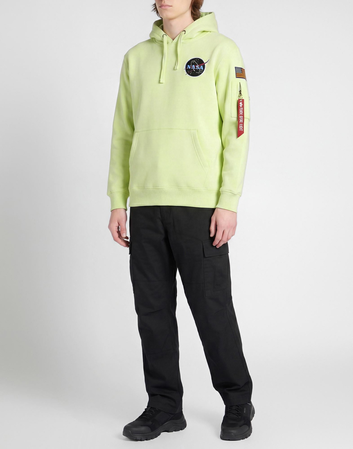 Alpha Industries Mens Sweatshirt in Lime green