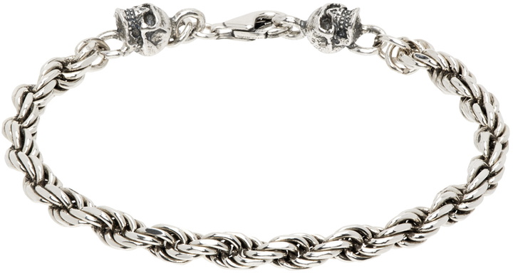 Photo: Emanuele Bicocchi SSENSE Exclusive Silver Skull Bracelet