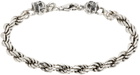 Emanuele Bicocchi SSENSE Exclusive Silver Skull Bracelet