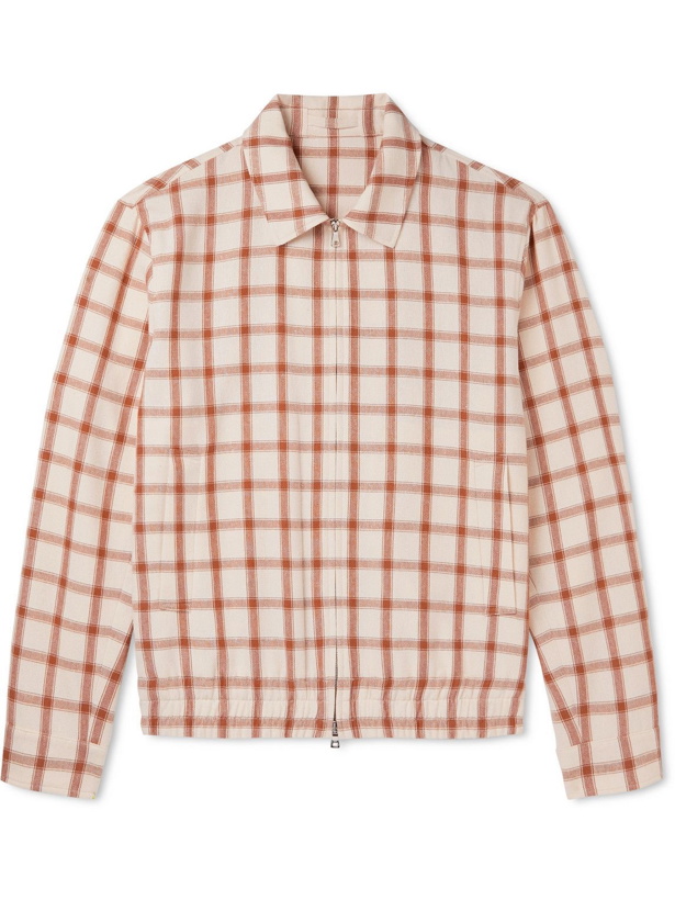Photo: Mr P. - Checked Cotton-Blend Blouson Jacket - Orange