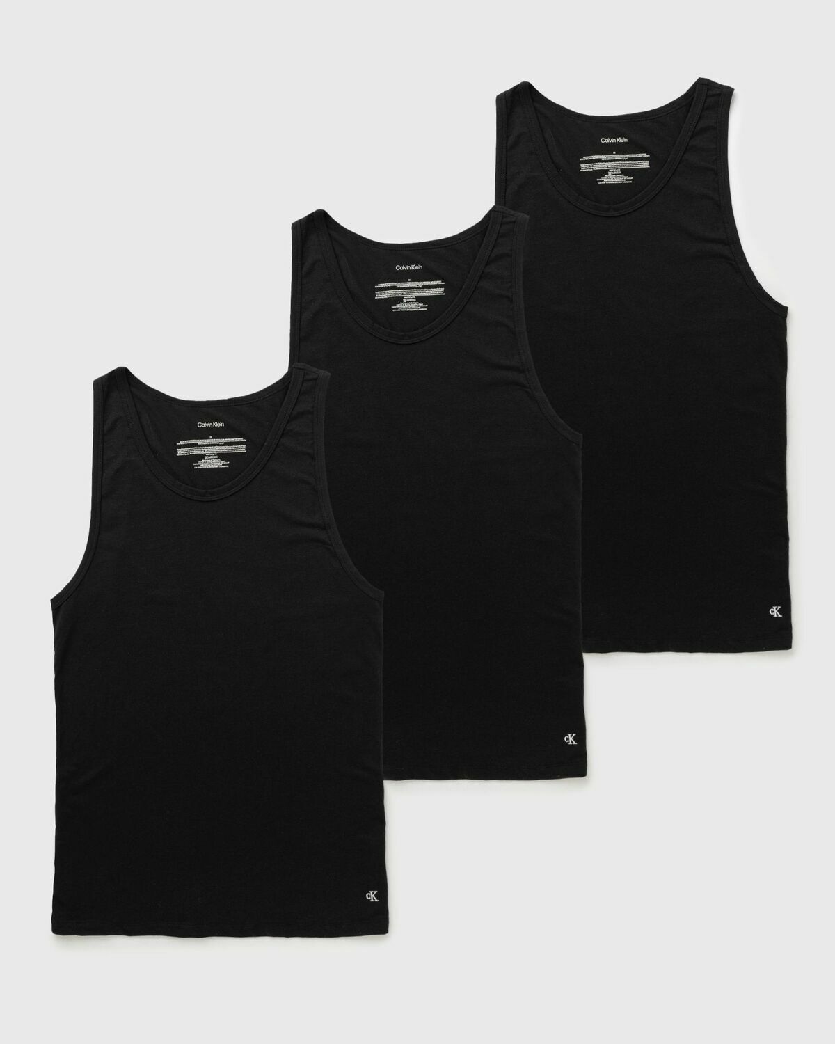 Calvin Klein Underwear TANK TOP COTTON MIC STR 3-PACK Black Mens Sleep- & Loungewear