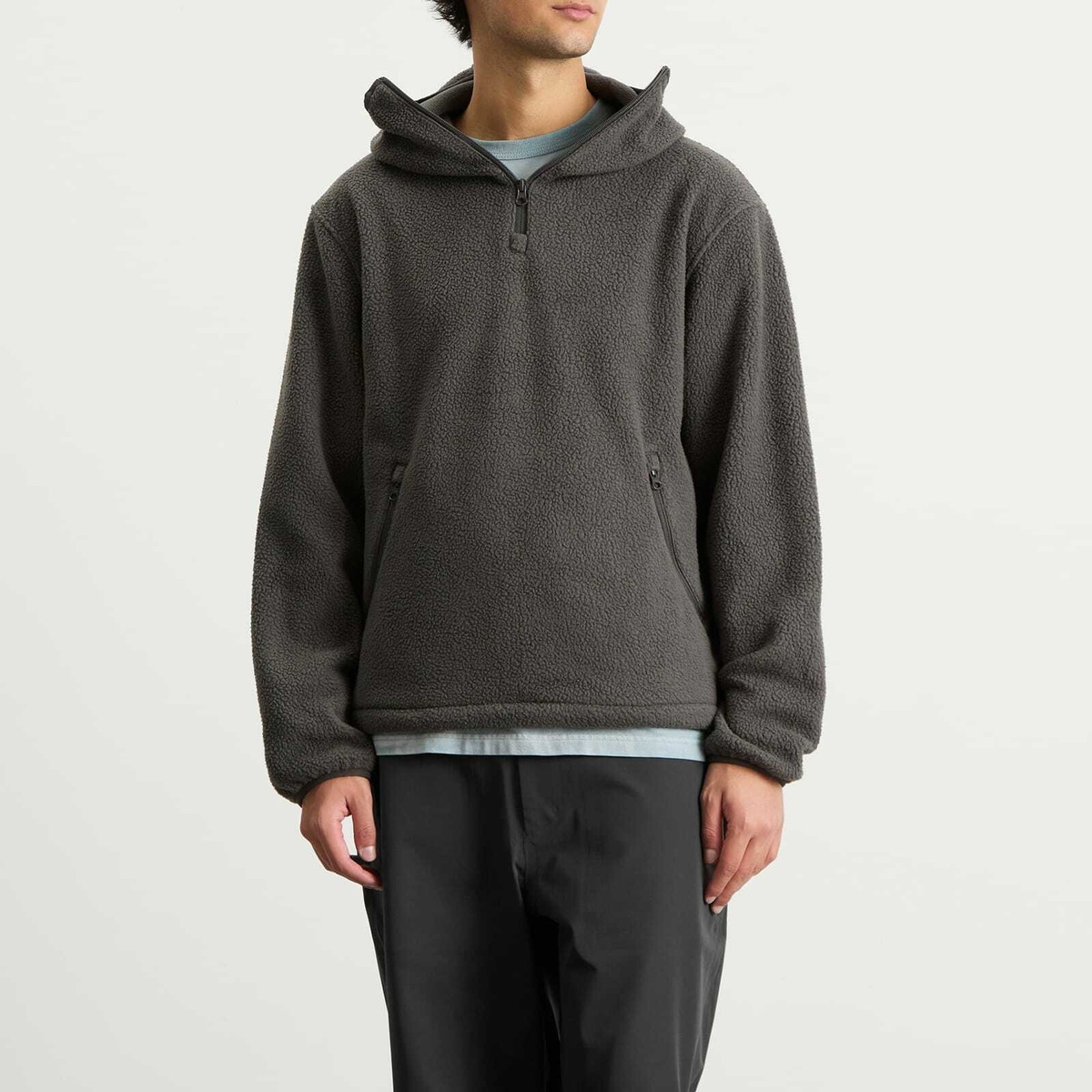 Hiking Patrol Men's Waypoint Fleece Pullover in Charcoal Black