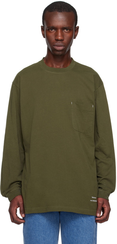 Photo: Barbour Khaki and wander Edition Long Sleeve T-Shirt