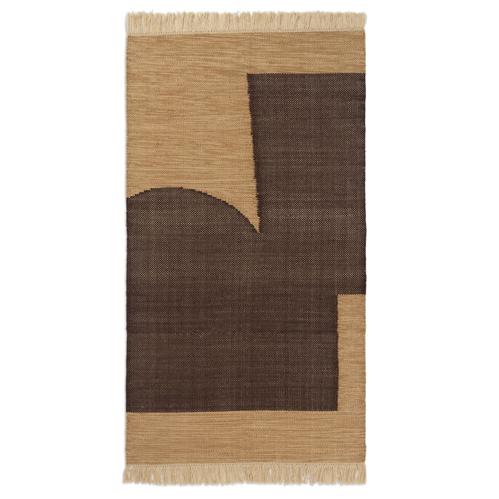 Photo: ferm LIVING Forene Rug - 80x140cm in Tan/Chocolate 