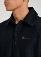 Givenchy Patterned-intarsia Cotton Polo Shirt Black
