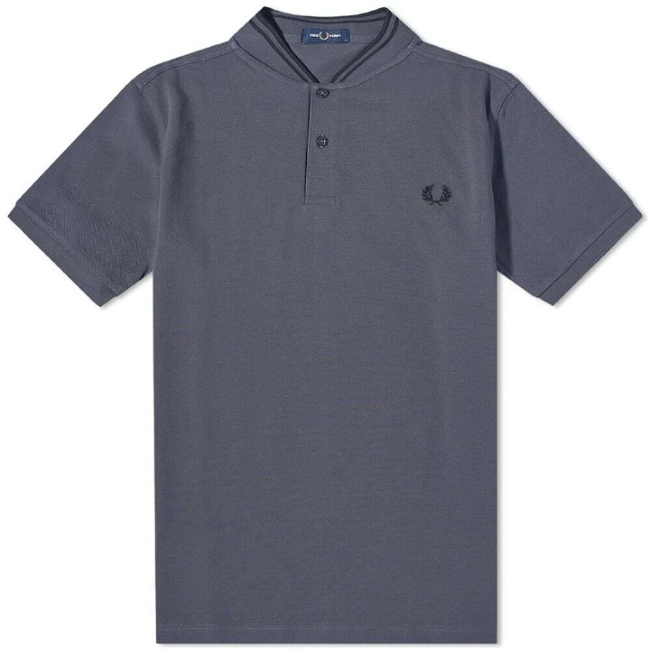 Photo: Fred Perry Authentic Men's Bomber Jacket Collar Polo Shirt in Gunmetal