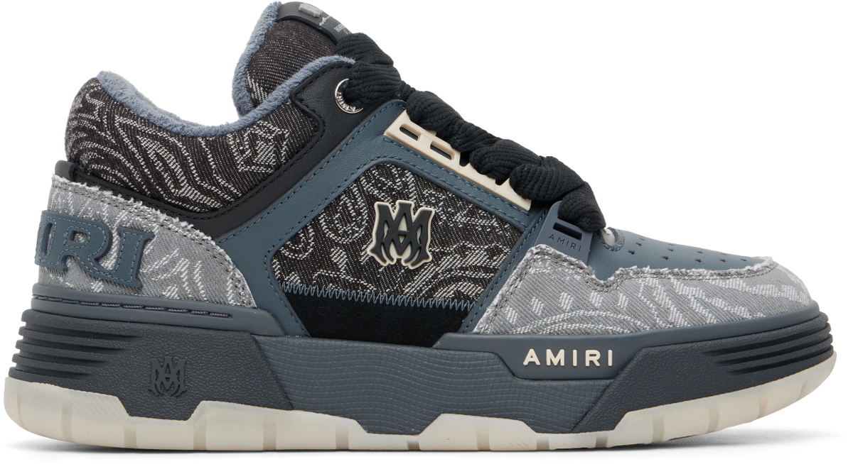 AMIRI Blue Bandana Jacquard MA-1 Sneakers