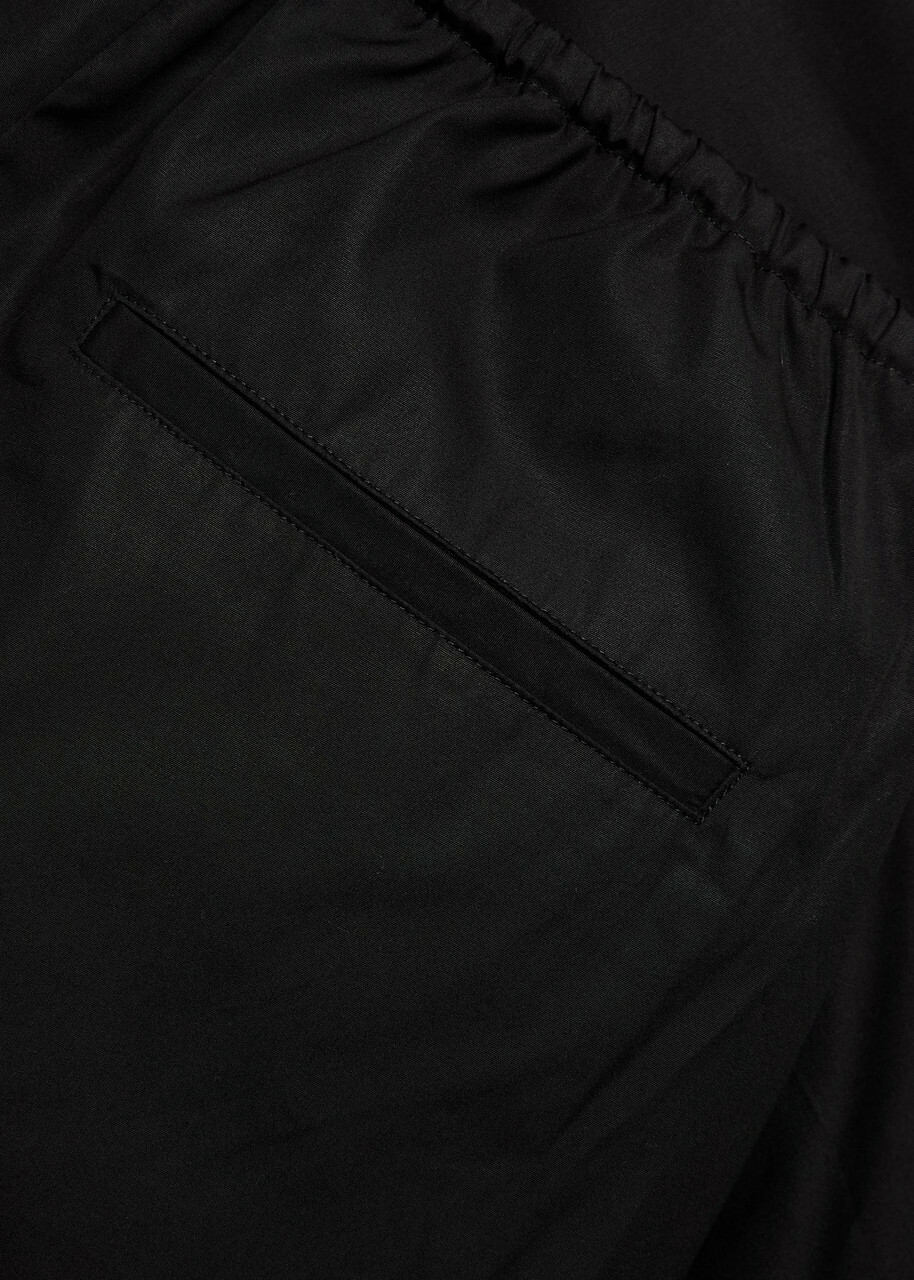 Toteme Drawstring Barrel-leg Cotton Trousers Black