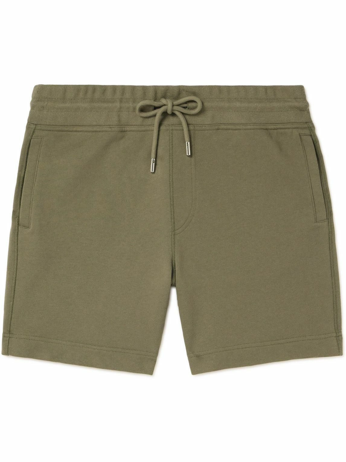 Straight-Leg Organic Cotton-Jersey Drawstring Shorts