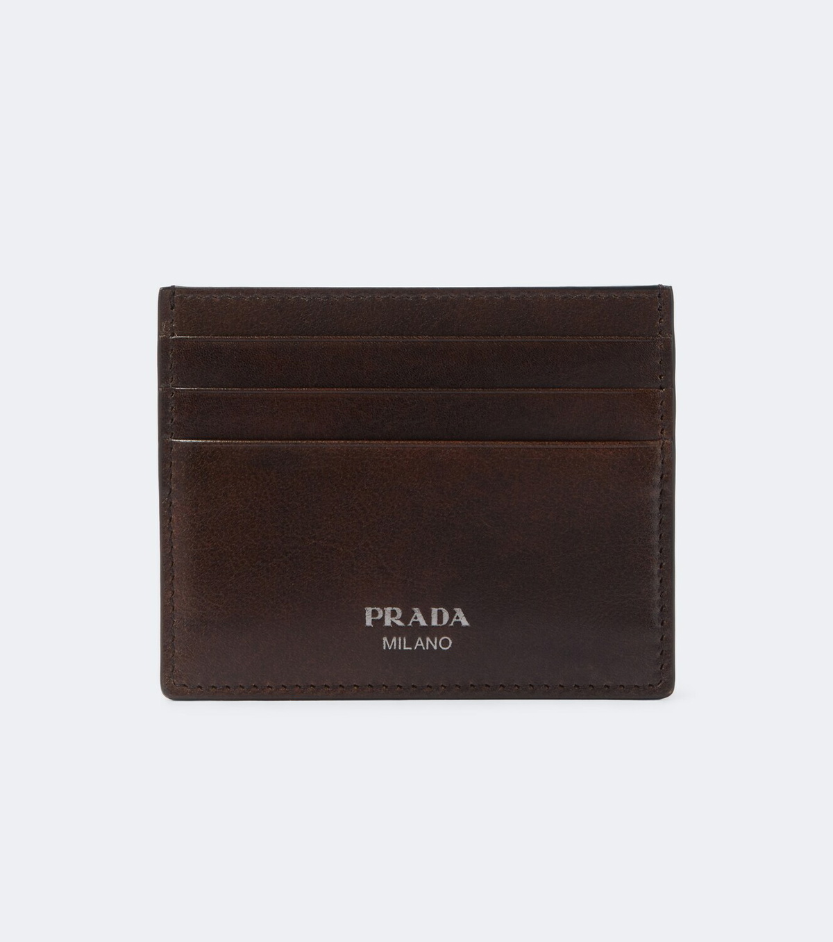 Prada Logo leather card holder