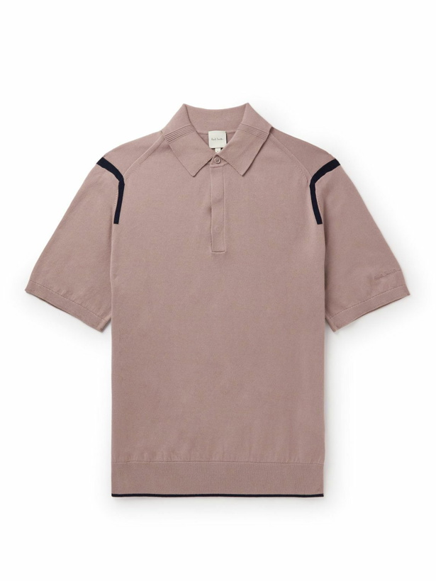 Photo: Paul Smith - Two-Tone Cotton Polo Shirt - Pink