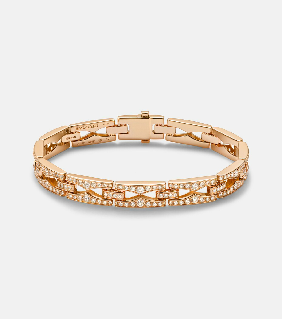 Bvlgari B.zero1 18kt rose gold bracelet with diamonds