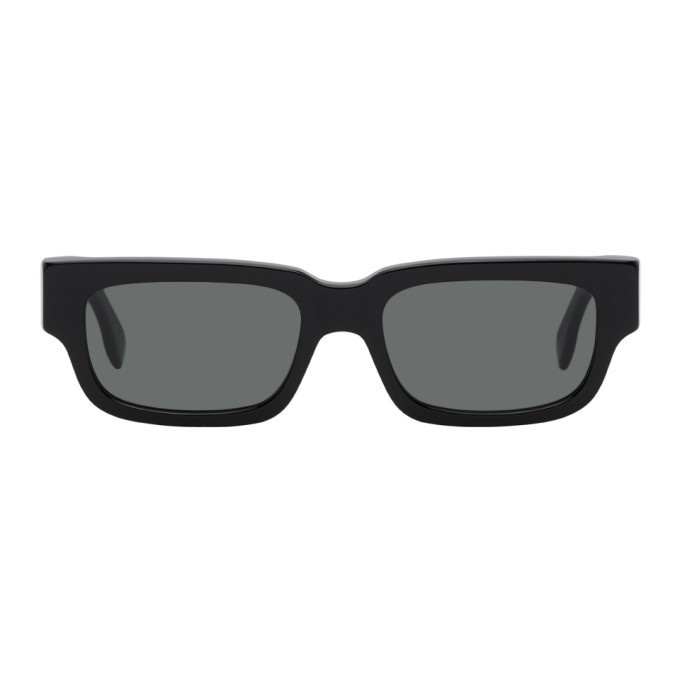 Photo: RETROSUPERFUTURE Black Roma Rectangle Sunglasses