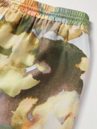 Nanushka - Doxxi Printed Silk-Twill Shorts - Brown